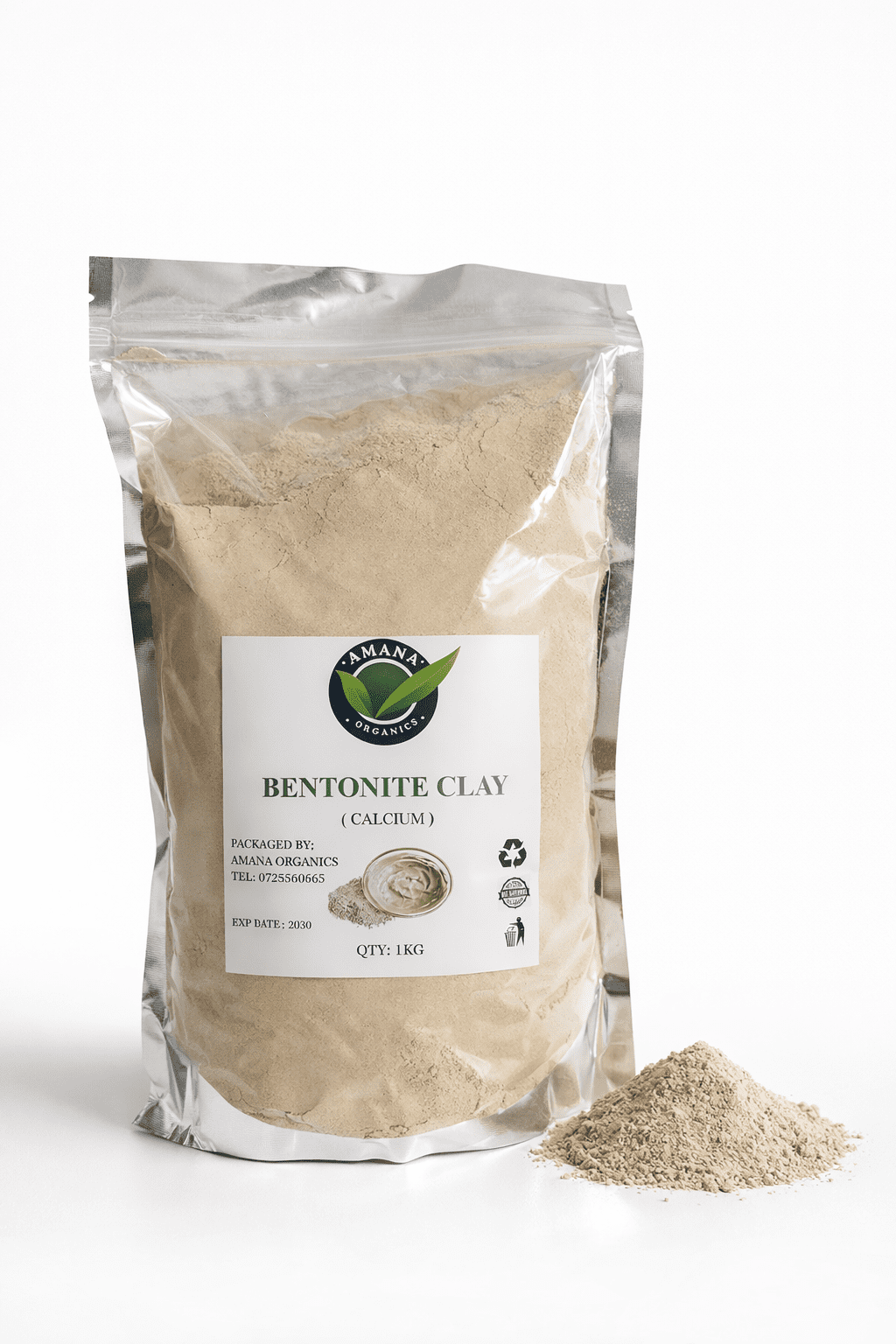 Amana Organics Premium Calcium Bentonite Clay Powder