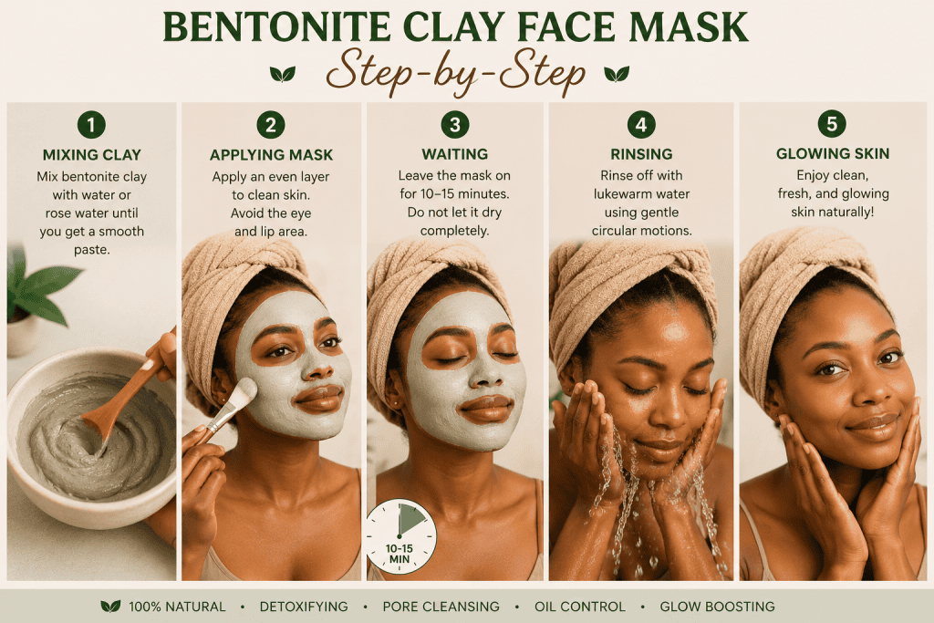 How to make a bentonite clay face mask